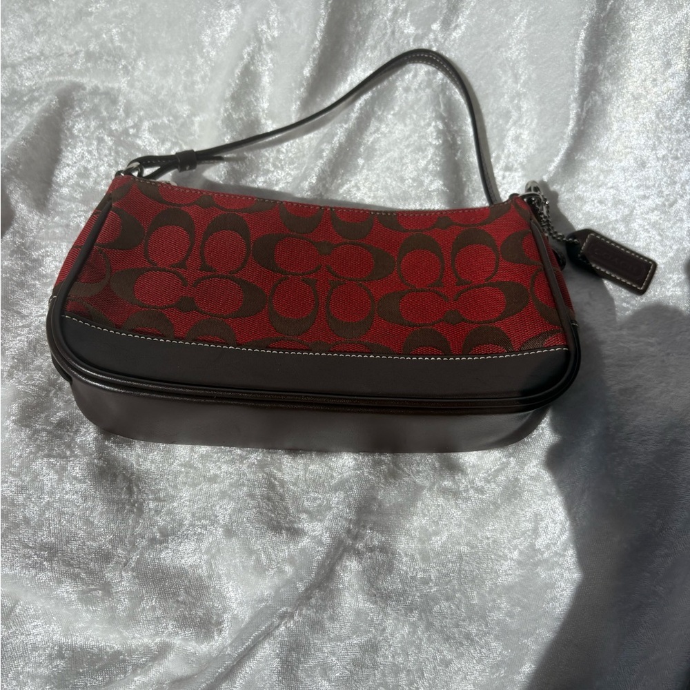 Coach Red and Brown Mini Bag - Picture 9 of 12